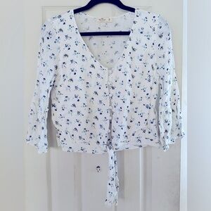 Floral Tiefront button-down